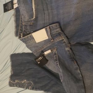 Joe's The Debbie High rise straight crop embroidered jeans